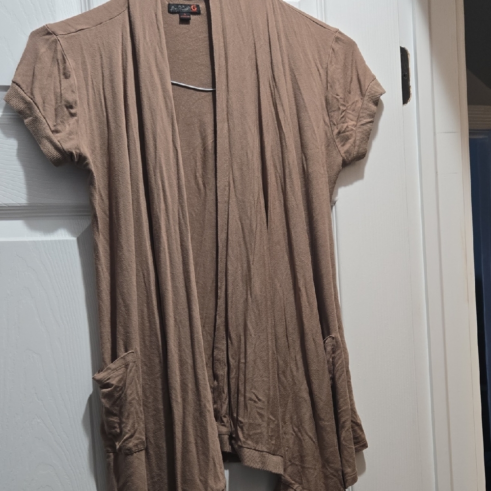 G by Guess Tan Open Front Tunic
